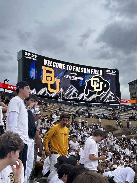 Folsom Field Videoboard University of Colorado Inside Stadium View